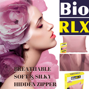 Click to open expanded view BioRLX Satin Pillow Case for Hair & Facial Skin to Prevent Wrinkles Hidden Zipper 1 Piece Pink