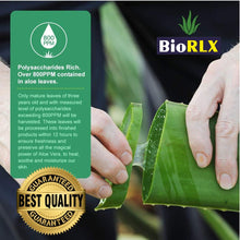 Load image into Gallery viewer, BioRLX 99% Purity Aloe Vera Gel with Collagen and Hyarulonic Acid for Face, Body and Hair &amp; Soothing, Moisture, Sun Burns, Anti Wrinkle, Anti Aging, Rashes, Razor Bumps, Dry Skin 8.5 oz.