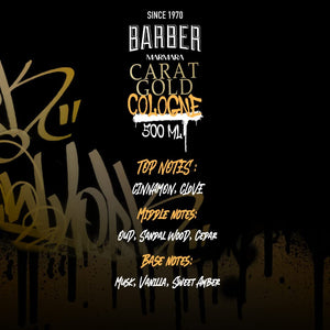 Marmara Barber Cologne - Best Choice of Modern Barbers and Traditional Shaving Fans - Black-Gold Limited Edition - 16.90 Fl. Oz (500ml)