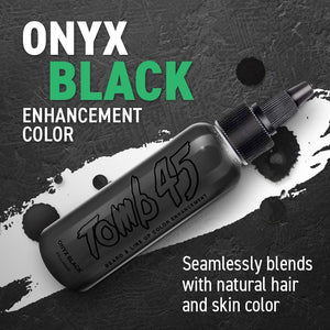 Tomb 45 NO DRIP Enhancement Color (Onyx Black) | Hair Enhancer For Beard & Lineup | Water Resistant Hairline Filler Spray