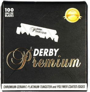 DERBY Premium Professional Single Edge Razors Blades Box of 100 Count Best for Barber Razors and Exchangeable Blade Razors and Barbers-by ProMax