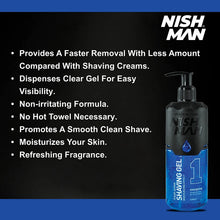 Load image into Gallery viewer, Nishman Shave Gel Energizing No1 - 13.52 Fl. Oz (400ml)