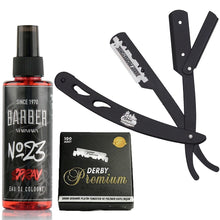 Load image into Gallery viewer, The Shave Factory Straight Edge Razor Kit - Straight Edge Razor, Grafitti Series Cologne and Single Edge Razor