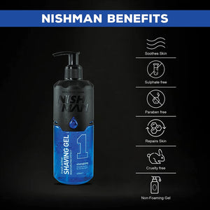 Nishman Shave Gel Energizing No1 - 13.52 Fl. Oz (400ml)