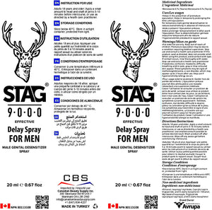 STAG 9000 Long-lasting Dragon Spray, Him Climax Delay Spray for Men, Delay Spray for Him Longer, Delay Spray Climax Control for Men 20ml for Longer Enjoyment Improved Relationship