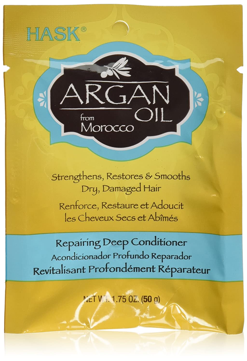 Hask Argan Oil from Morocco Repairing Deep Conditioner, Hair Treatment, 1.75 Ounce
