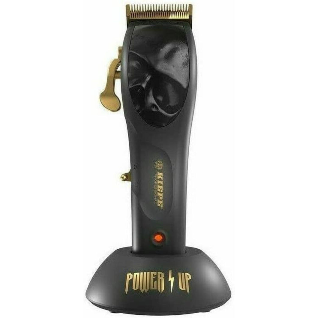 Kiepe Power Up Professional Hair Clipper Gold Titanium Blade For Barber Shops