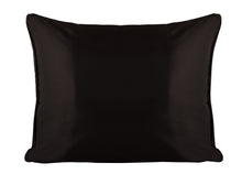 Load image into Gallery viewer, BioRLX Satin Pillow Case for Hair &amp; Facial Skin to Prevent Wrinkles Hidden Zipper 1 Piece Black