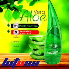 Load image into Gallery viewer, LotUSA 99% Purity Aloe Vera Gel for Face, Body and Hair &amp; Soothing, Moisture, Sun Burns, Anti Wrinkle, Anti Aging, Rashes, Razor Bumps, Dry Skin, After Sun (250 ml (8.5 fl oz))
