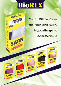 BioRLX Satin Pillow Case for Hair & Facial Skin to Prevent Wrinkles Hidden Zipper 1 Piece Plum